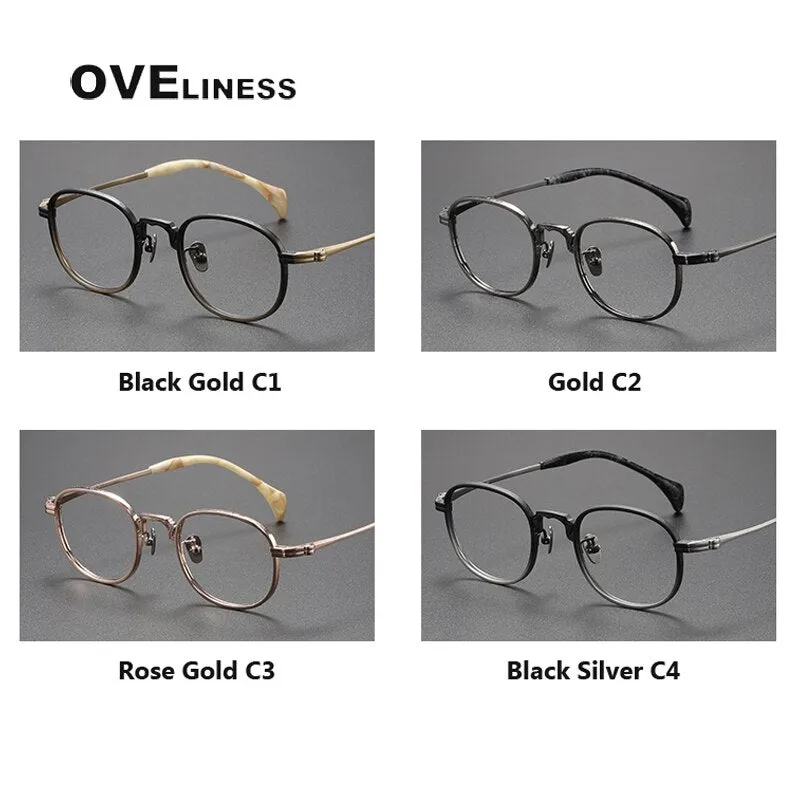 Oveliness Unisex Full Rim Square Titanium Eyeglasses 80866