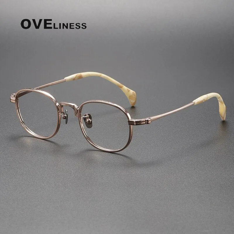 Oveliness Unisex Full Rim Square Titanium Eyeglasses 80866