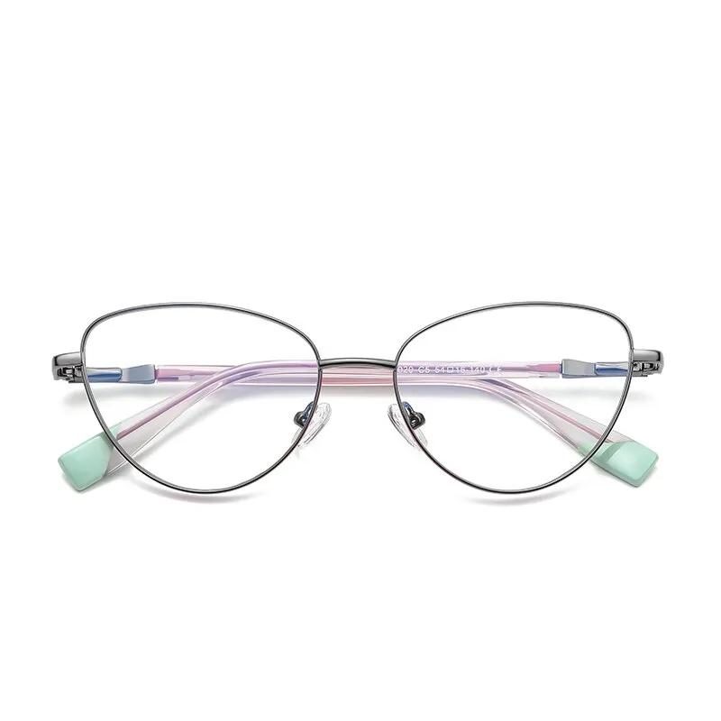 Oveliness Women's Full Rim Cat Eye Alloy Eyeglasses 3020