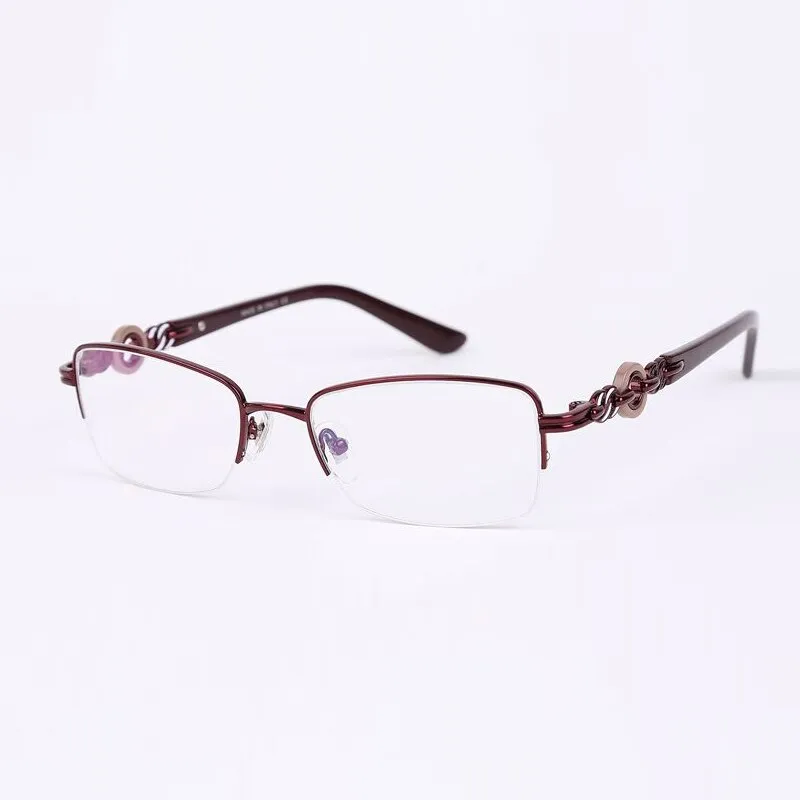 Oveliness Women's Semi Rim Square Alloy Eyeglasses Bv4097