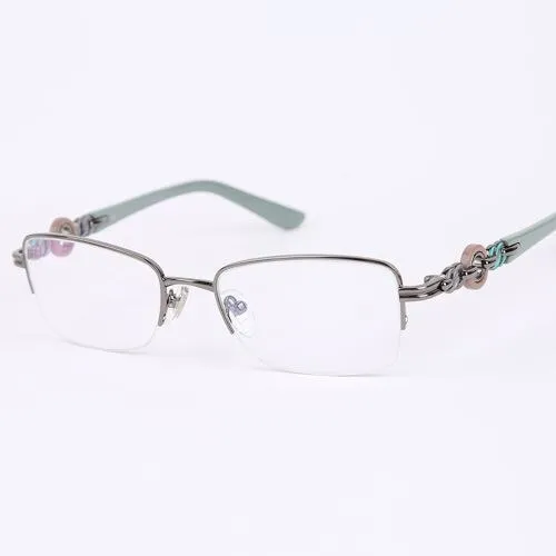 Oveliness Women's Semi Rim Square Alloy Eyeglasses Bv4097