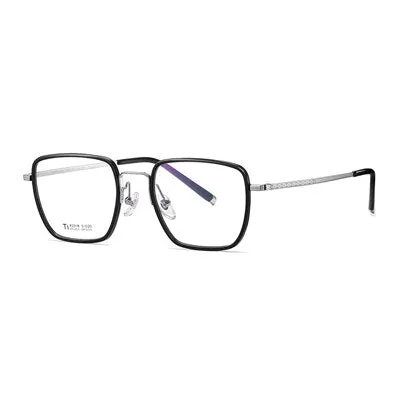 Ralferty Unisex Full Rim Square Titanium Acetate Eyeglasses Dt2318