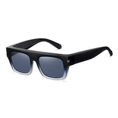 Ralferty Unisex Full Rim Square Tr 90 Acetate Polarized Overlay Sunglasses D7527