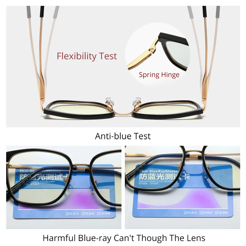 Ralferty Women's Eyeglasses Leopard Anti Blue Light TR90 F95618