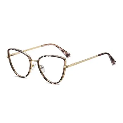 Ralferty Women's Eyeglasses Leopard Cat Eye Anti Blue Light F95825