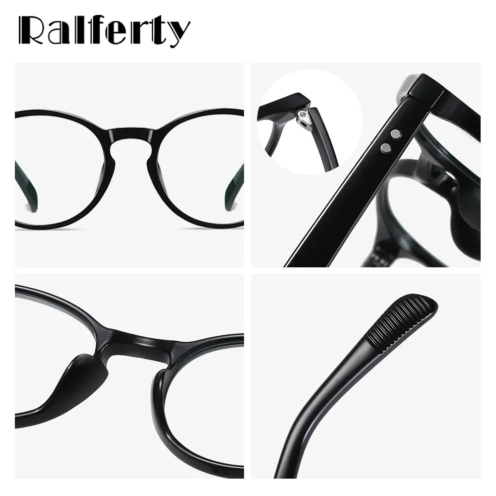 Ralferty Women's Eyeglasses Round Anti Blue Light D2301