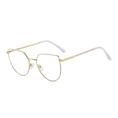 Ralferty Women's Full Rim Flat Top Cat Eye Alloy Eyeglasses F91211