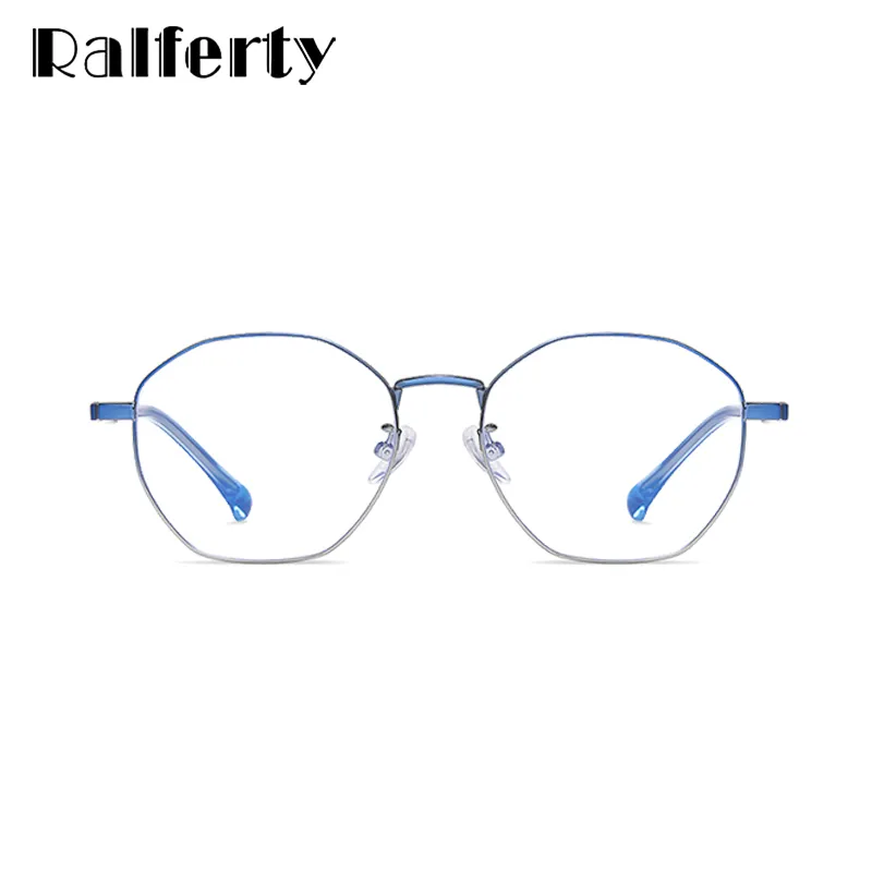 Ralferty Women's Full Rim Irregular Polygon Alloy Eyeglasses D218