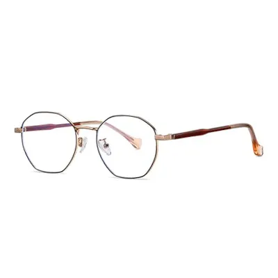 Ralferty Women's Full Rim Irregular Polygon Alloy Eyeglasses D218