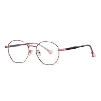 Ralferty Women's Full Rim Irregular Polygon Alloy Eyeglasses D218