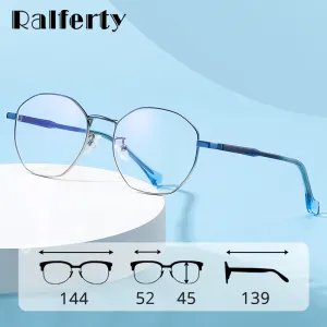 Ralferty Women's Full Rim Irregular Polygon Alloy Eyeglasses D218