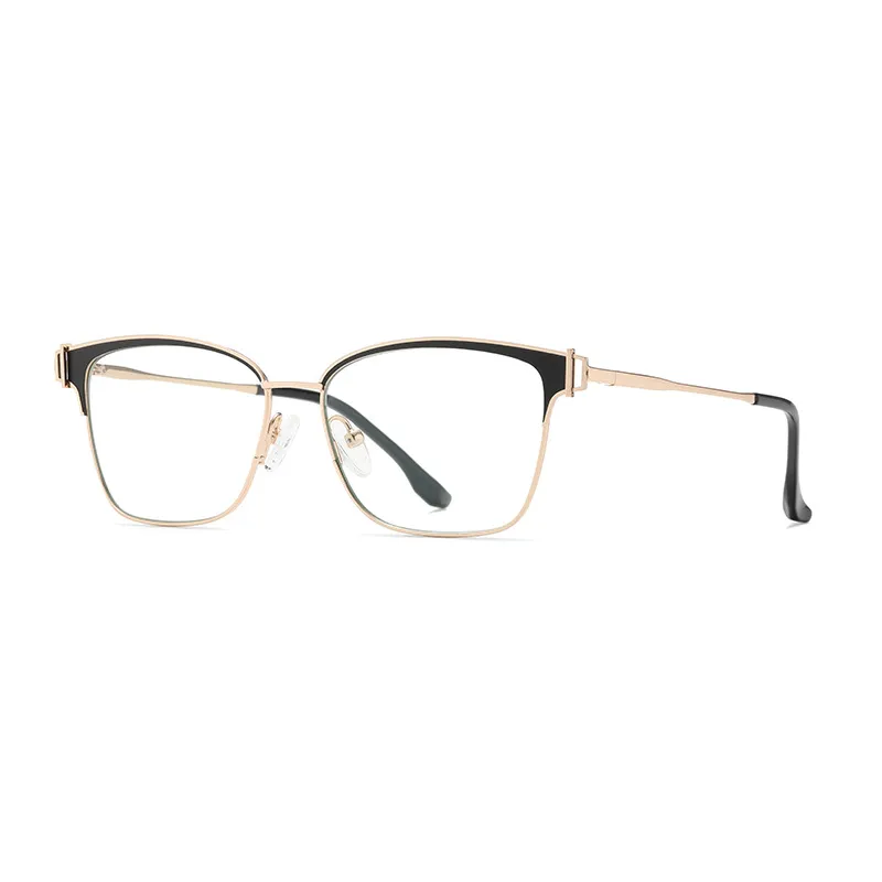 Ralferty Women's Full Rim Square Acetate Alloy Eyeglasses D8612