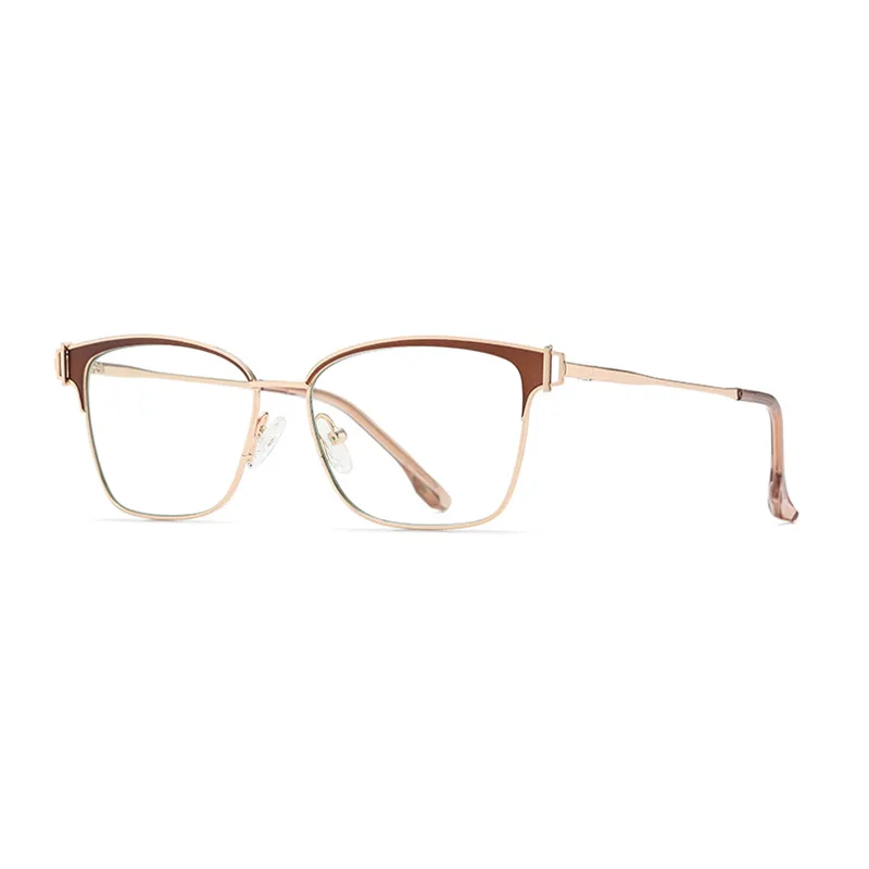 Ralferty Women's Full Rim Square Acetate Alloy Eyeglasses D8612