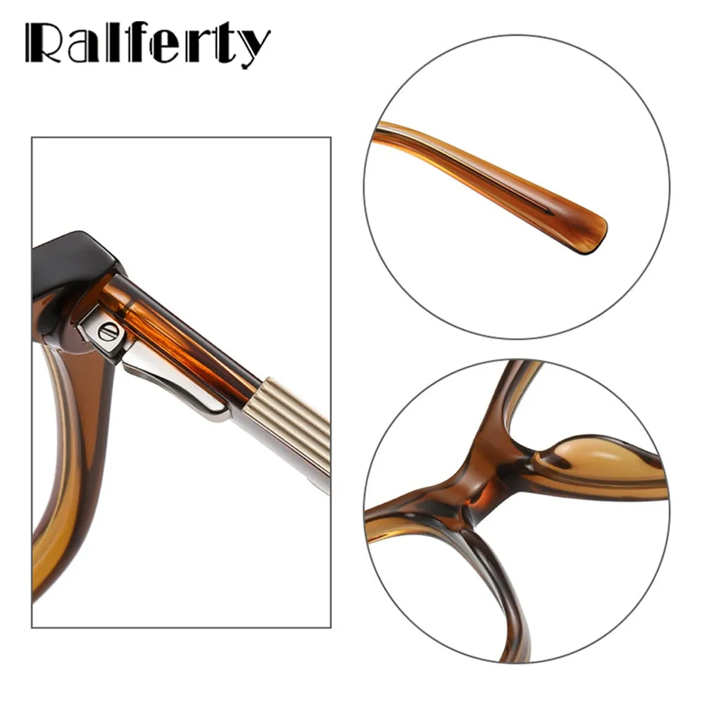 Ralferty Women's Full Rim Square Cat Eye Acetate Eyeglasses D909