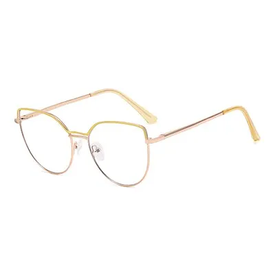 Ralferty Women's Full Rim Square Cat Eye Alloy Eyeglasses F91240