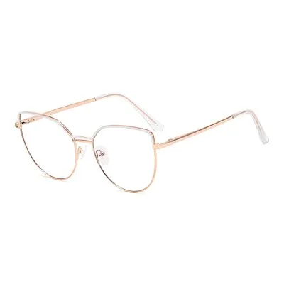 Ralferty Women's Full Rim Square Cat Eye Alloy Eyeglasses F91240