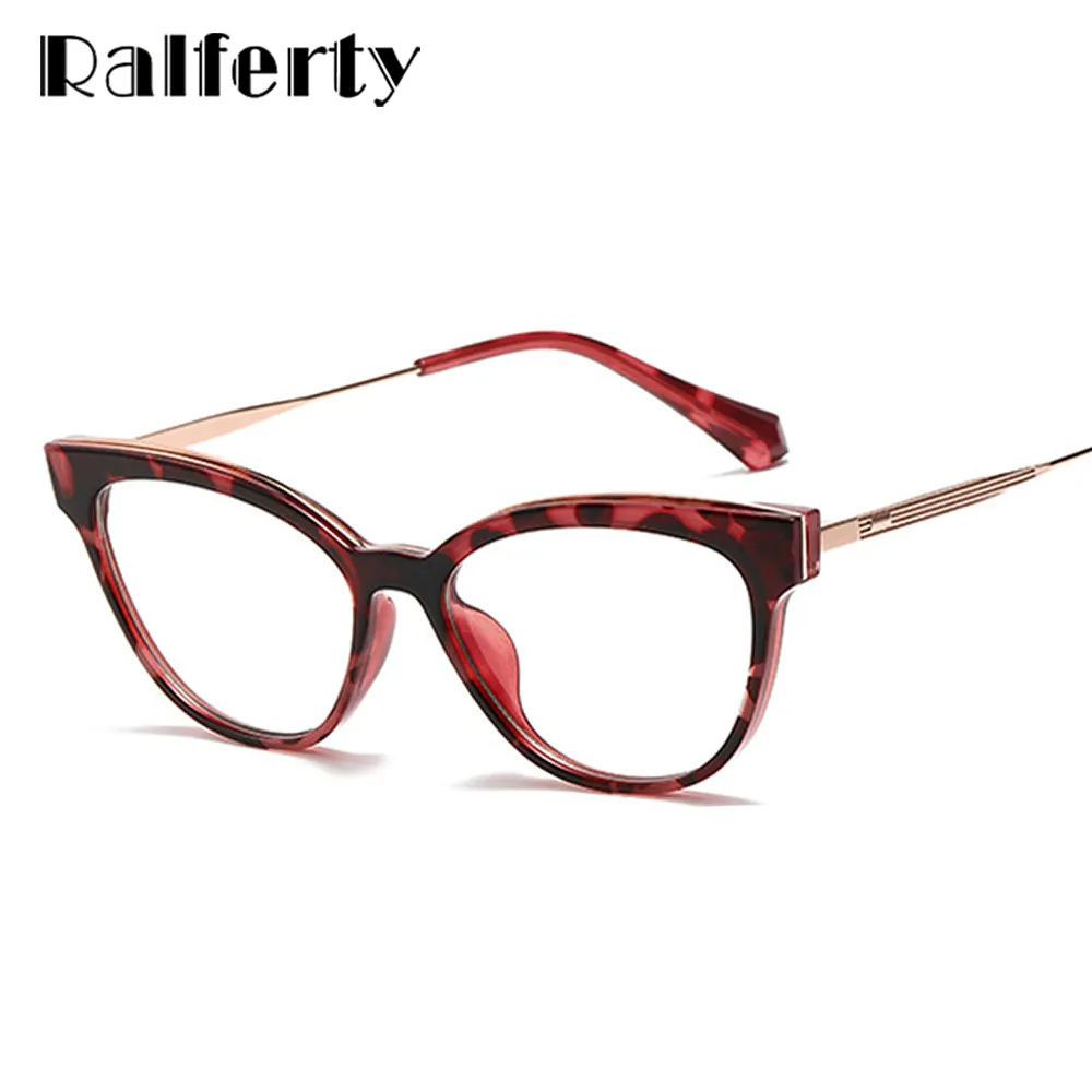 Ralferty Women's Full Rim Square Cat Eye Tr 90 Acetate Eyeglasses D836