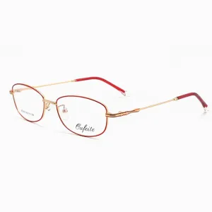 Reven Jate Full Rim Rectangle Eyeglasses Alloy Women's 050