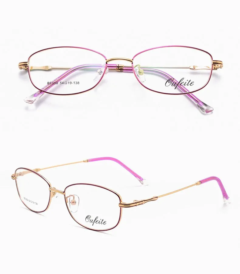 Reven Jate Full Rim Rectangle Eyeglasses Alloy Women's 050