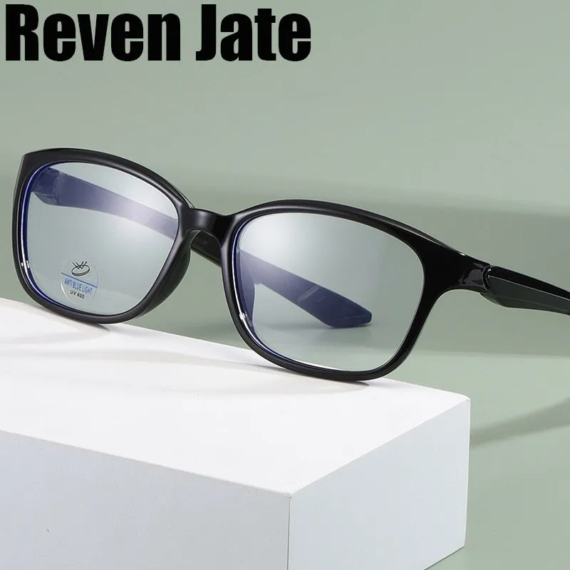 Reven Jate Men's Full Rim Square Polycarbonate Sport Eyeglasses 81299