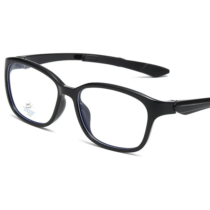 Reven Jate Men's Full Rim Square Polycarbonate Sport Eyeglasses 81299