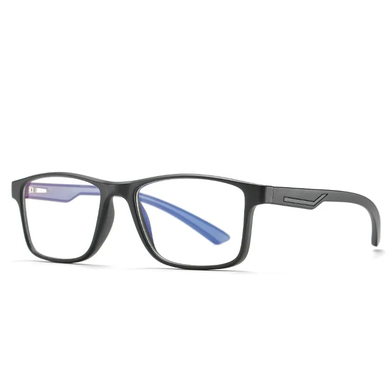 Reven Jate Men's Full Rim Square Tr 90 Eyeglasses 2388