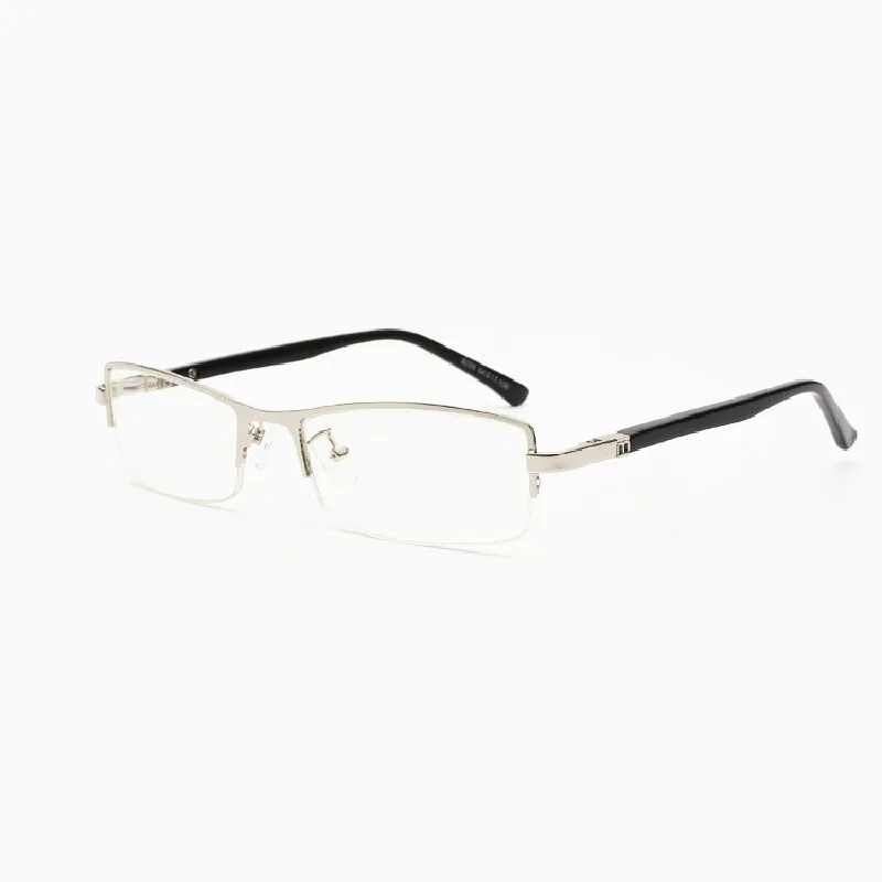 Reven Jate Men's Semi Rim Rectangle Tr 90 Titanium Eyeglasses 9036