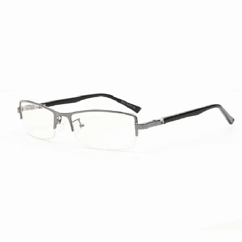 Reven Jate Men's Semi Rim Rectangle Tr 90 Titanium Eyeglasses 9036