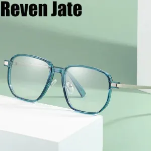 Reven Jate Unisex Full Rim Square Plastic Eyeglasses 81285