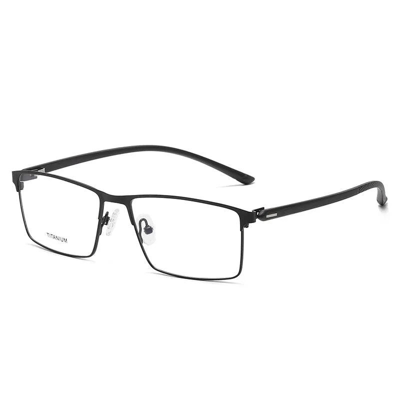 Reven Jate Unisex Full Rim Square Titanium Eyeglasses P8837