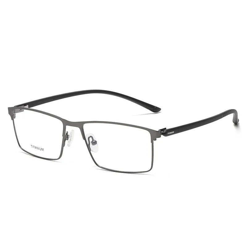 Reven Jate Unisex Full Rim Square Titanium Eyeglasses P8837