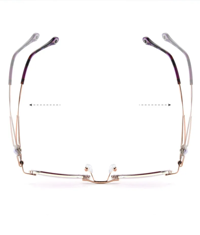 Reven Jate Unisex Rimless Square Titanium Eyeglasses 88037