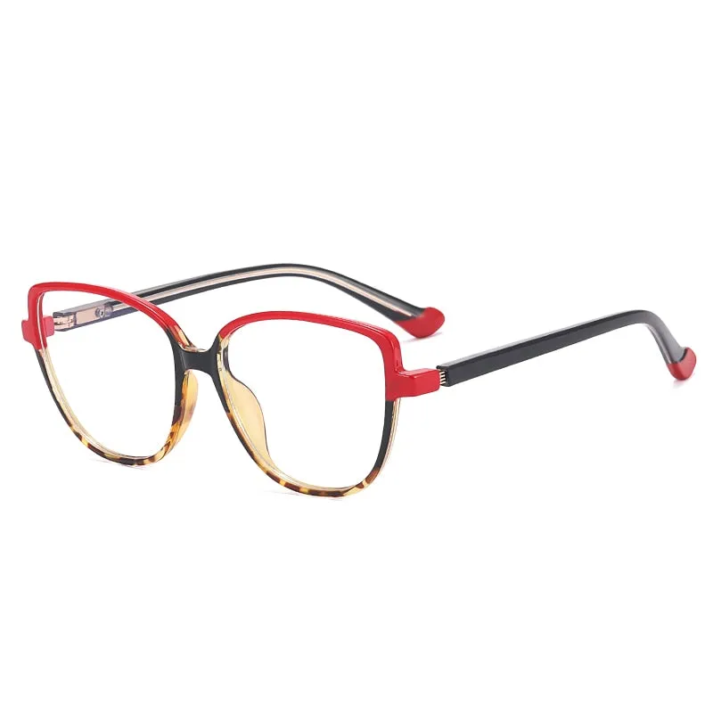 Reven Jate Women's Full Rim Cat Eye PC Resin Eyeglasses 81060