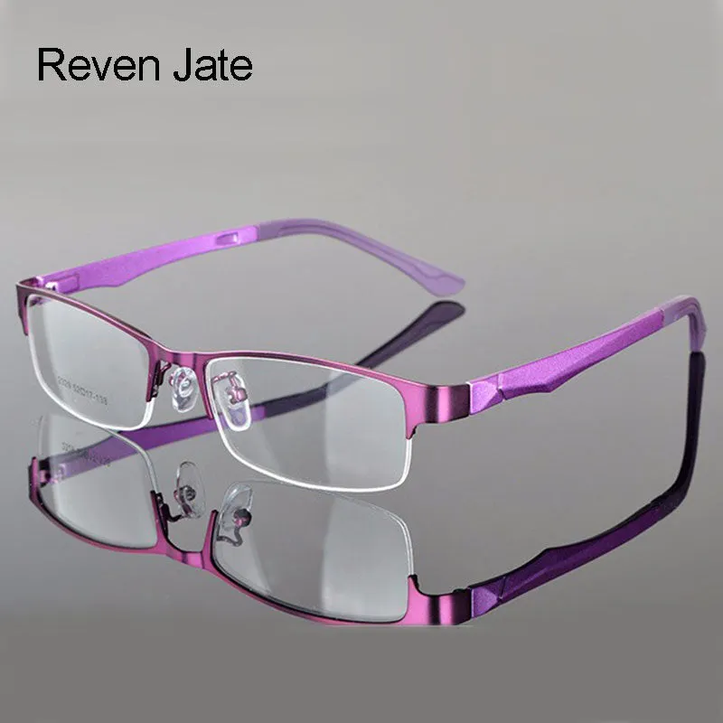 Reven Jate Women's Semi Rim Alloy Eyeglasses 2329