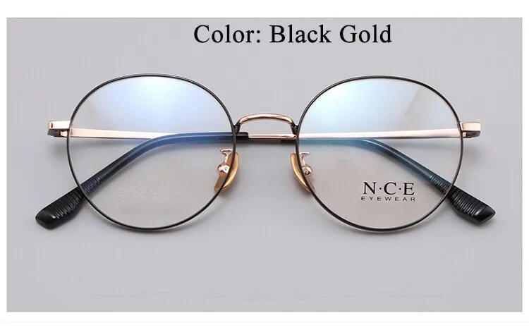 Unisex Round Full Rim Titanium Frame Eyeglasses Sc88312