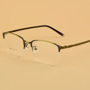 Unisex Semi Rim Alloy Frame Eyeglasses D805