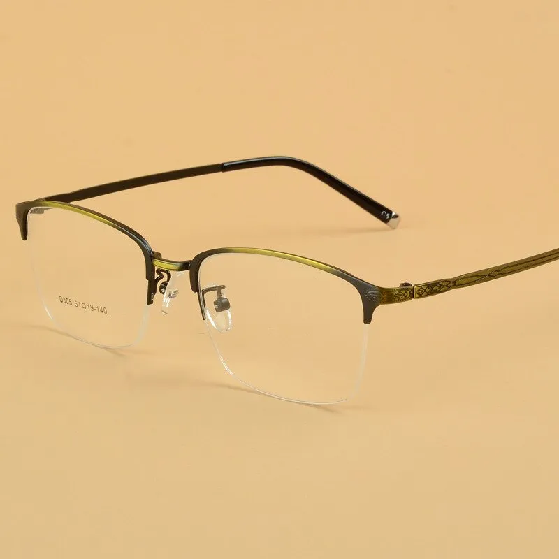 Unisex Semi Rim Alloy Frame Eyeglasses D805