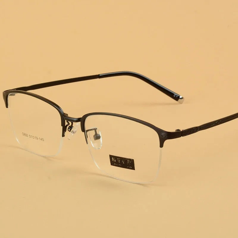 Unisex Semi Rim Alloy Frame Eyeglasses D805