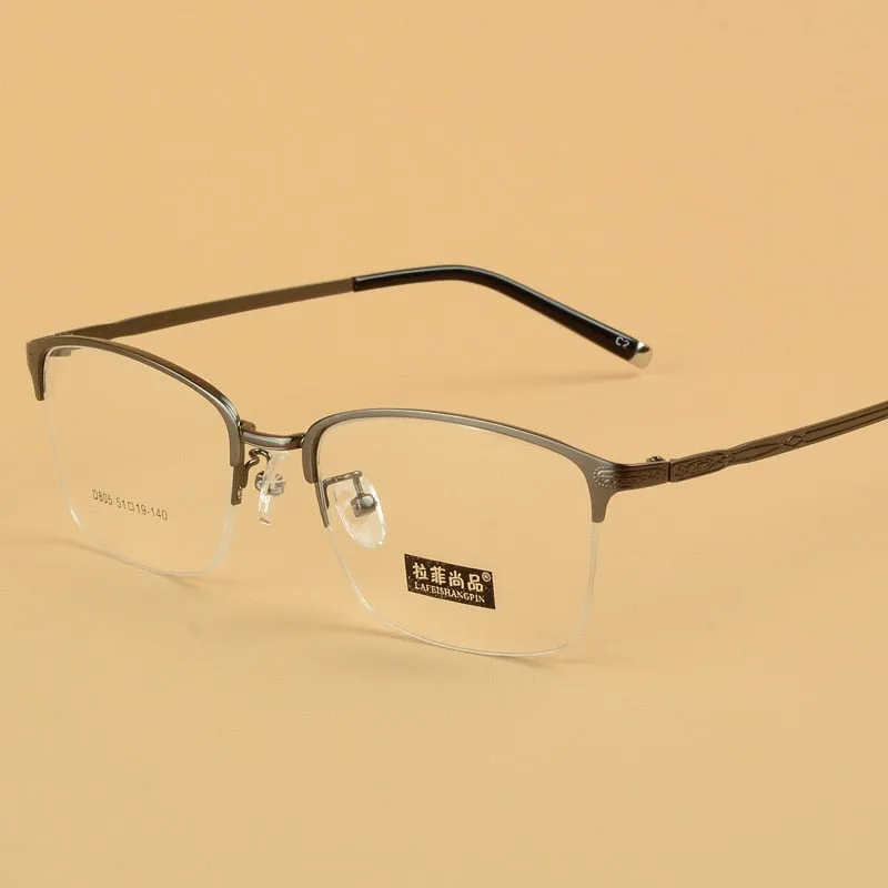 Unisex Semi Rim Alloy Frame Eyeglasses D805