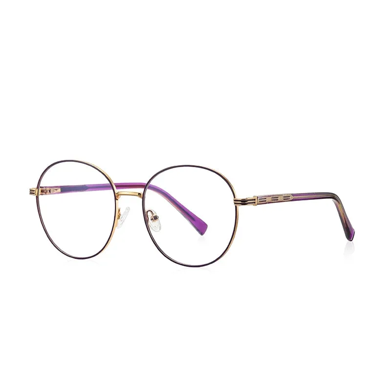 Vicky Women's Full Rim Round Alloy Reading Glasses 3071