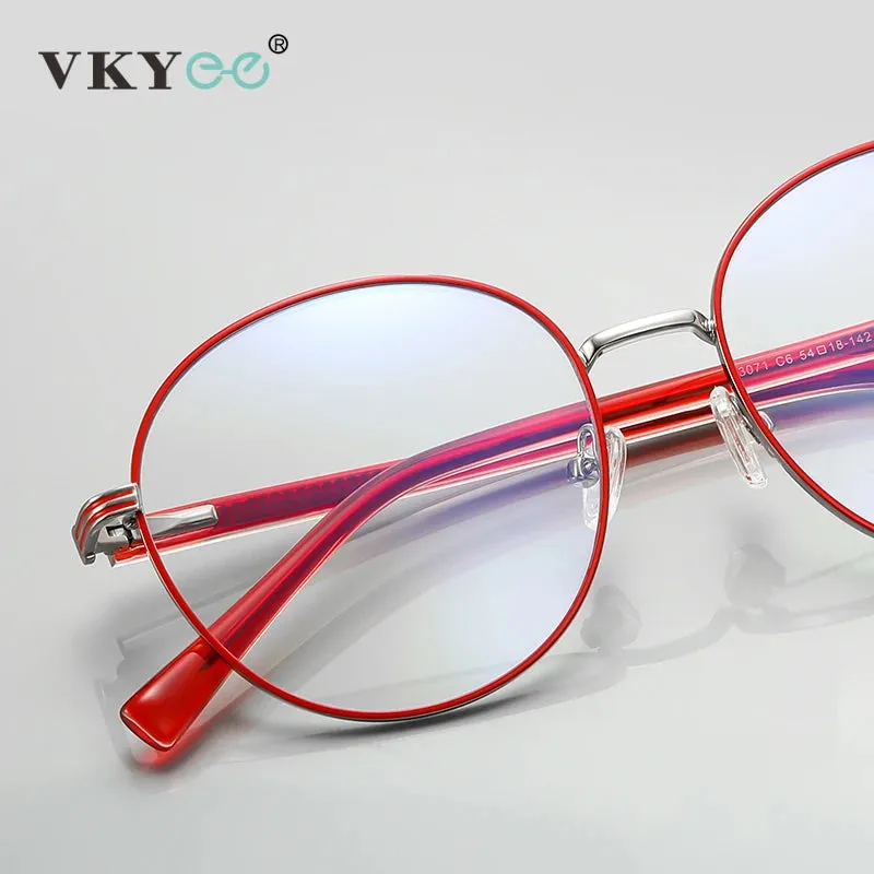 Vicky Women's Full Rim Round Alloy Reading Glasses 3071