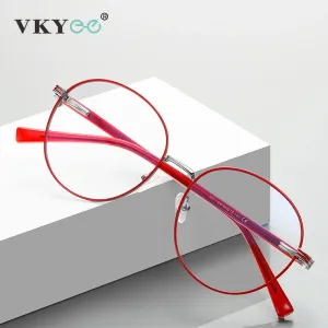 Vicky Women's Full Rim Round Alloy Reading Glasses 3071