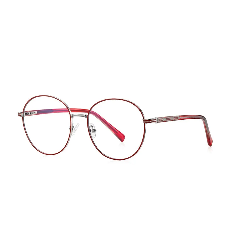 Vicky Women's Full Rim Round Alloy Reading Glasses 3071