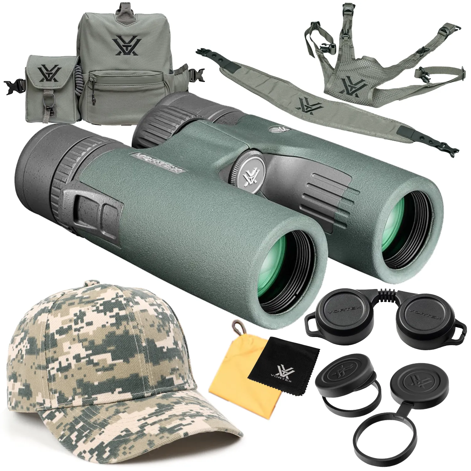 Vortex Optics Razor UHD 8x32 Binoculars & GlassPak Pro Binocular Harness (RZB-0832)