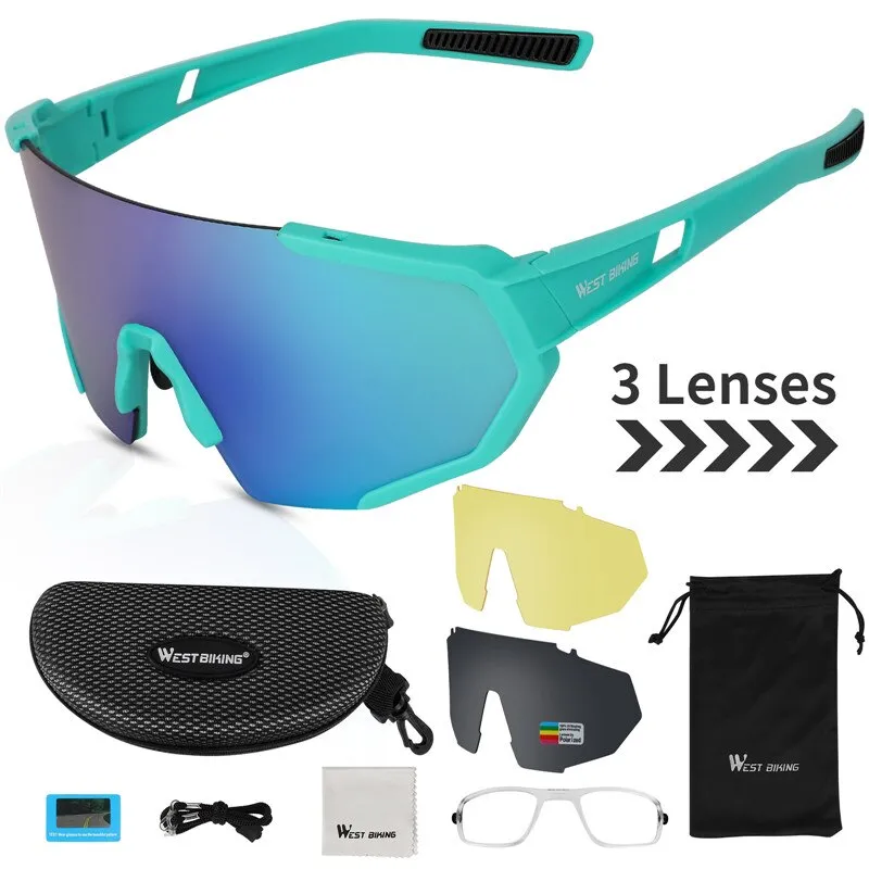 West Biking Men's Full Rim Tr 90 Polarized Sport Cycling Sunglasses YP0703133