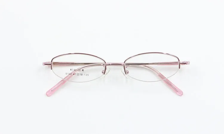 Women's Alloy Frame Semi Rim Eyeglasses 8102