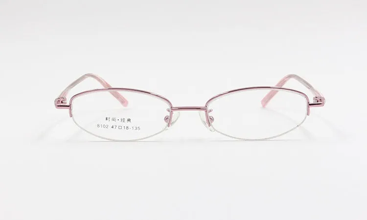 Women's Alloy Frame Semi Rim Eyeglasses 8102