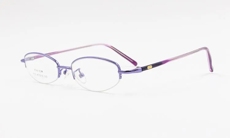 Women's Alloy Frame Semi Rim Eyeglasses 8102