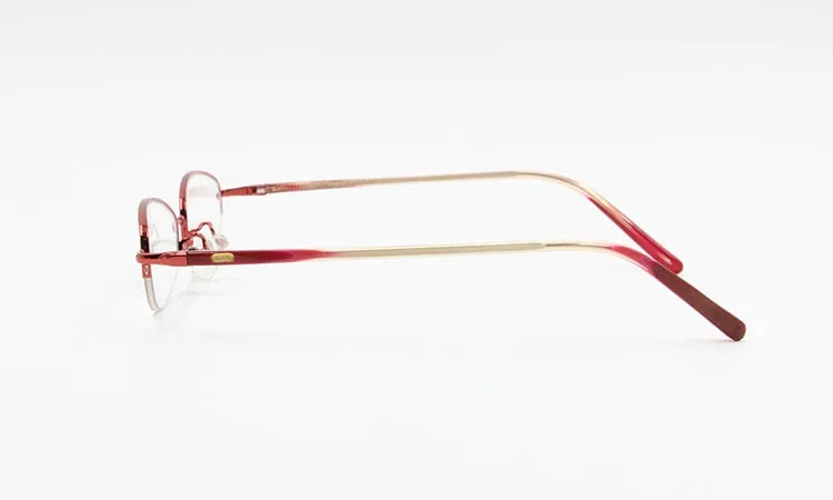 Women's Alloy Frame Semi Rim Eyeglasses 8102