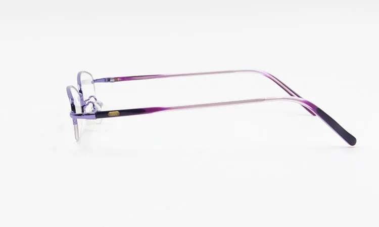 Women's Alloy Frame Semi Rim Eyeglasses 8102